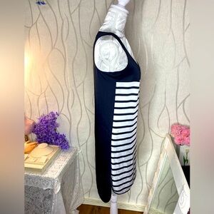🌷 Michael Kors🌷Black & White Striped Sleeveless Slip Dress